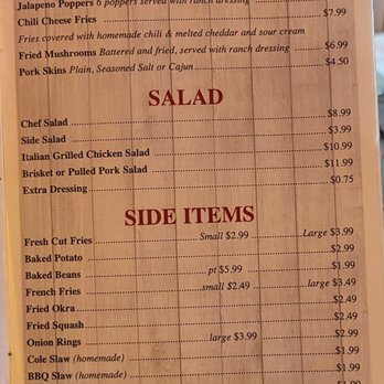 Ray’s Country Smokehouse Grill menu 2